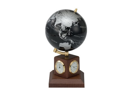 SQUARE 10.6CM Globe Clock (0966HJX-BS)