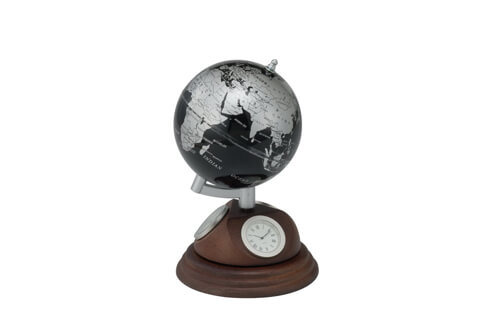 ROUND 10.6CM Globe Rotating Clock (0967HJX-BS)