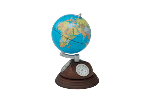 ROUND 10.6CM Globe Rotating Clock (0967HJX-B)