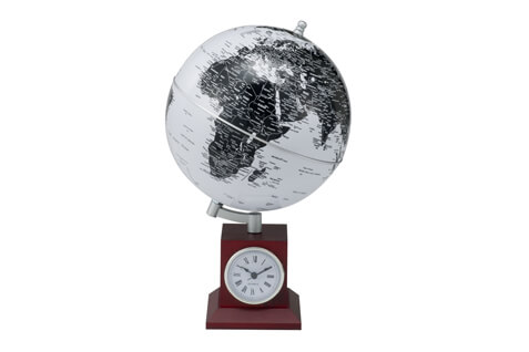 ساعة الكرة الأرضية 20 سم (3385XJU-WB)