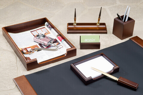 6 ~ 7 Piece Desk Sets ECONOMIC 7 PC SET (7159) بني