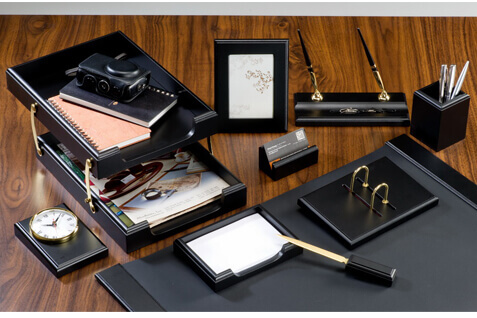 8 ~ 11 Piece Desk Sets ECONOMIC 10 PC SET (0259) أسود