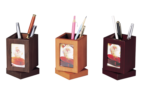 Rotating Pencil Cup with Photo Frames (1591) Color