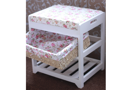 Shoe Stool (D201) White