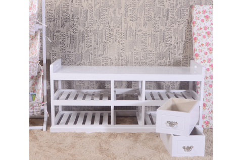 Bench and Shoe Storage (D202) White 1
